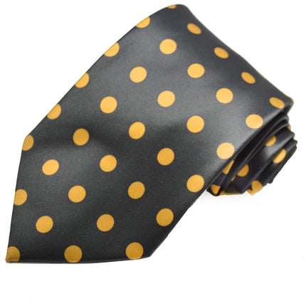 Black and Gold Polka Dot Tuxedo Vest Set Paul Malone Vest - Paul Malone.com