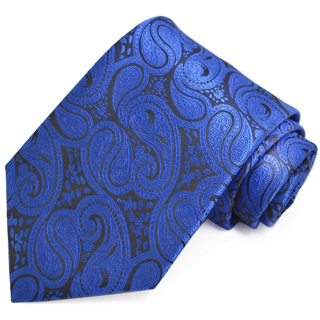 Classic Royal Blue Paisley Necktie Vittorio Farina Ties - Paul Malone.com