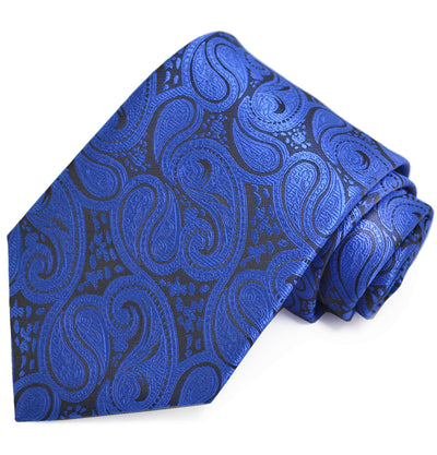 Classic Royal Blue Paisley Necktie Vittorio Farina Ties - Paul Malone.com