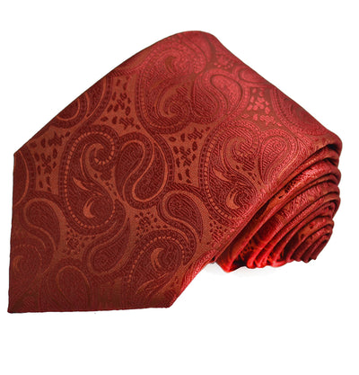 Classic True Red Paisley Necktie Vittorio Farina Ties - Paul Malone.com