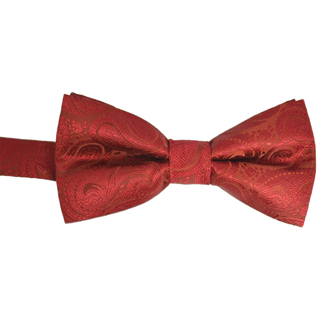 True Red Paisley Tuxedo Vest Set Vittorio Farina Vest - Paul Malone.com