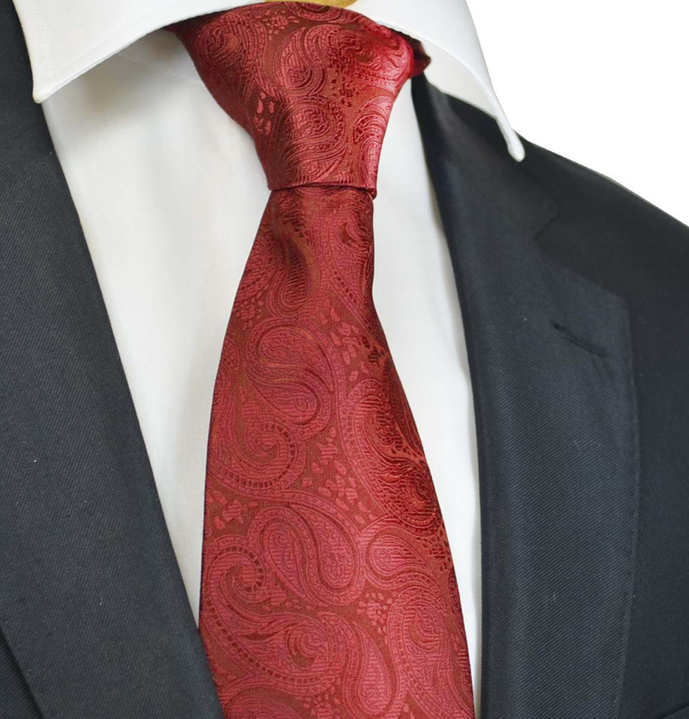 COLOURS BY ALEXANDER JULIAN Vintage Red & Tan Paisley Men's Formal popular Neck Tie