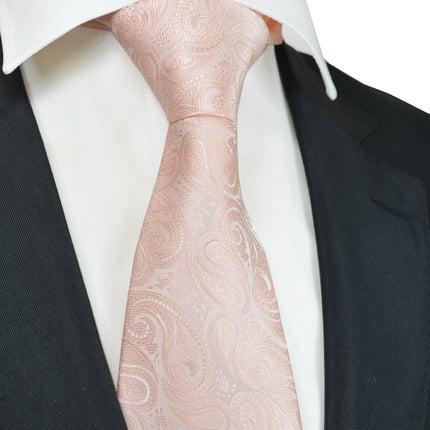 Classic Formal Blush Paisley Necktie Vittorio Farina Ties - Paul Malone.com