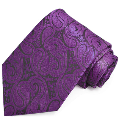 Classic Formal Plum Paisley Necktie Vittorio Farina Ties - Paul Malone.com