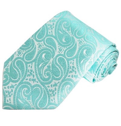 Classic Formal Aqua Blue Paisley Necktie Vittorio Farina Ties - Paul Malone.com