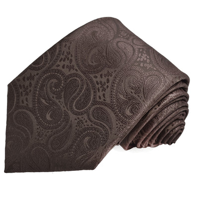 Classic Formal Toffee Brown Paisley Necktie Vittorio Farina Ties - Paul Malone.com