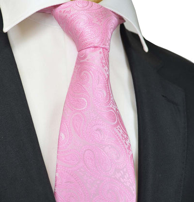 Classic Formal Pink Paisley Necktie Vittorio Farina Ties - Paul Malone.com