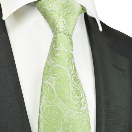 Classic Formal Mint Paisley Necktie Vittorio Farina Ties - Paul Malone.com