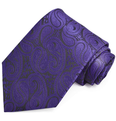 Classic Formal Purple Paisley Necktie Vittorio Farina Ties - Paul Malone.com