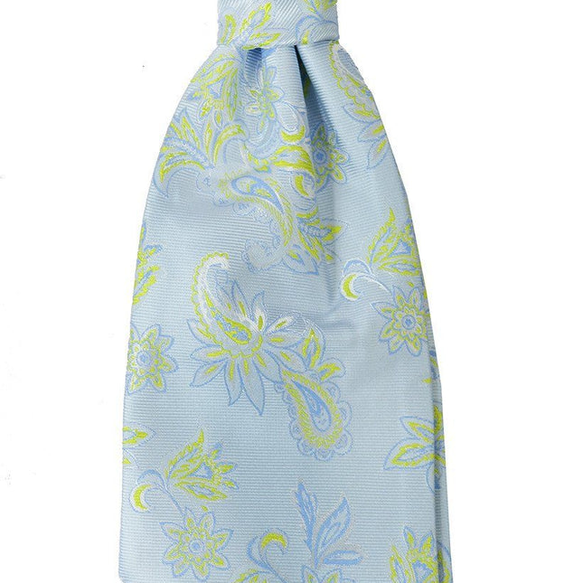 Sky Blue and Green Floral Tuxedo Vest Set Paul Malone Vest - Paul Malone.com