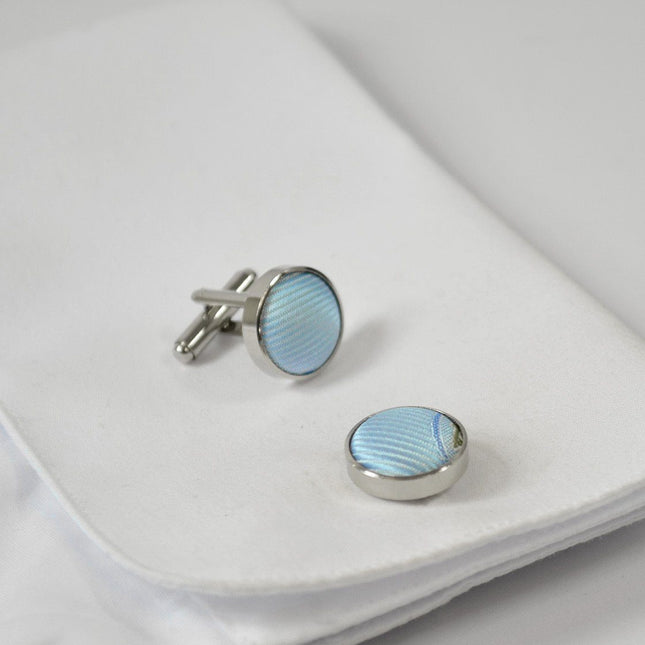 Sky Blue and Green Floral Tuxedo Vest Set Paul Malone Vest - Paul Malone.com