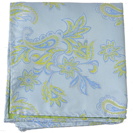 Sky Blue and Green Necktie Set Paul Malone Ties - Paul Malone.com