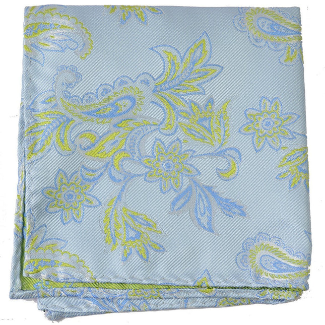 Sky Blue and Green Necktie Set Paul Malone Ties - Paul Malone.com