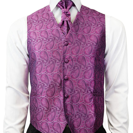 Summer Purple Paisley Suit Vest Set by Paul Malone Paul Malone Vest - Paul Malone.com
