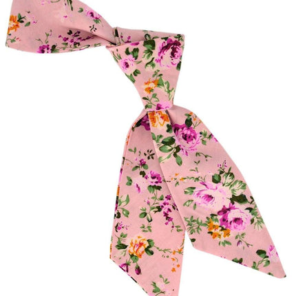 Strawberry Pink Floral Women's Tie Tie Passion Womens Ties - Paul Malone.com