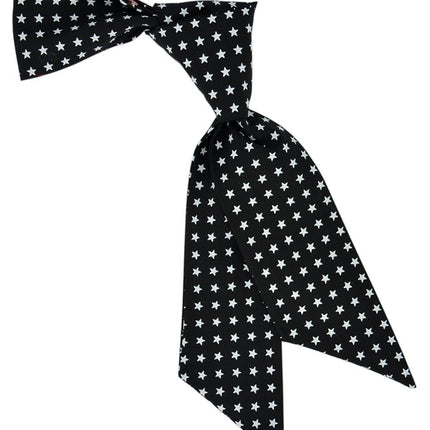 Black and White Star Pattern Hair Tie Tie Passion Womens Ties - Paul Malone.com
