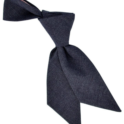 Solid Charcoal Women's Cotton Tie Tie Passion Womens Ties - Paul Malone.com