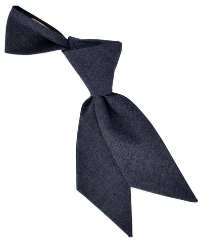 Solid Charcoal Women's Cotton Tie Tie Passion Womens Ties - Paul Malone.com