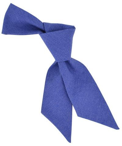Solid Amparo Blue Cotton Hair Tie Tie Passion Womens Ties - Paul Malone.com