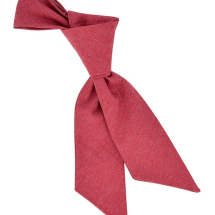 Solid Tango Red Cotton Women's Tie Tie Passion Womens Ties - Paul Malone.com