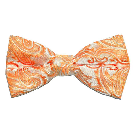 Orange Paisley Bow Tie Brand Q Bow Ties - Paul Malone.com