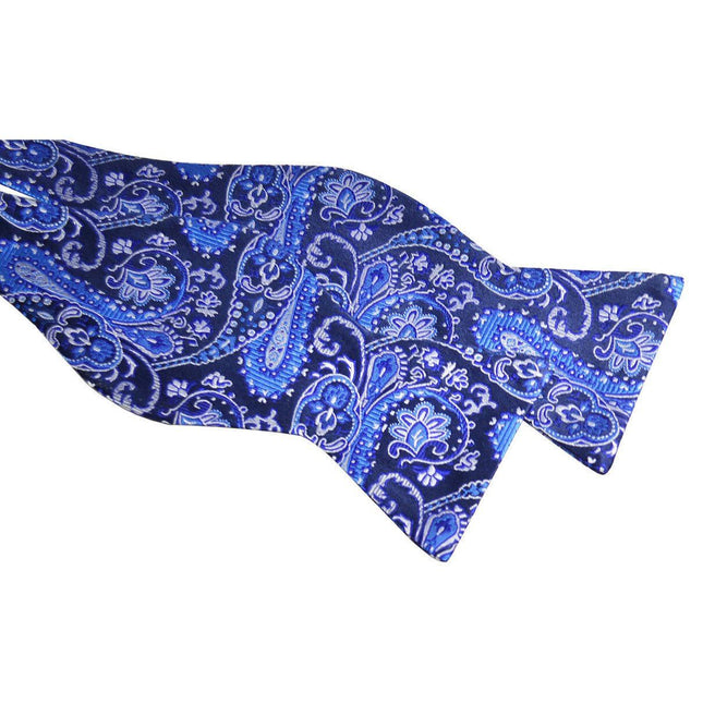 Blue Paisley Silk Bow Tie Paul Malone Bow Ties - Paul Malone.com