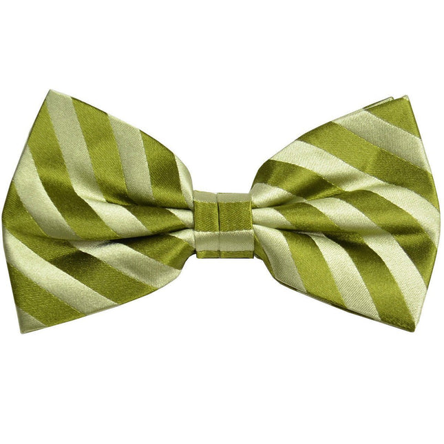 Green Striped Silk Bow Tie Paul Malone Bow Ties - Paul Malone.com