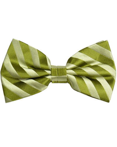 Green Striped Silk Bow Tie Paul Malone Bow Ties - Paul Malone.com
