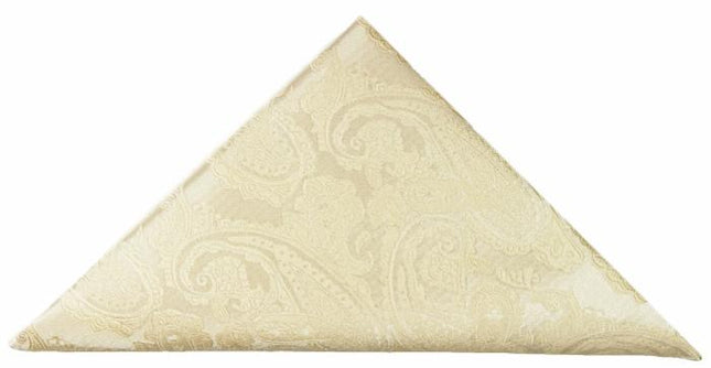 Champagne Paisley Cravat and Pocket Square Set Paul Malone Cravat - Paul Malone.com