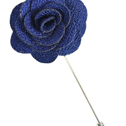 Navy Blue Lapel Flower Paul Malone Lapel Flower - Paul Malone.com