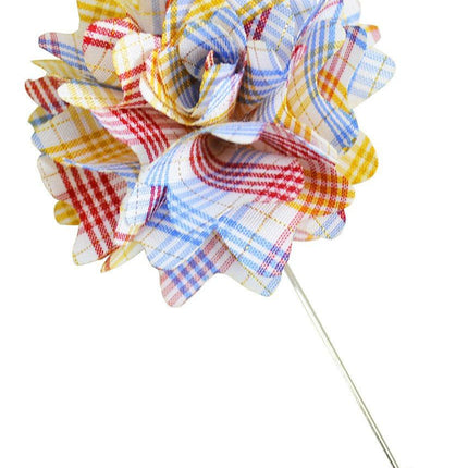 Multicolor Plaid Lapel Flower Paul Malone Lapel Flower - Paul Malone.com