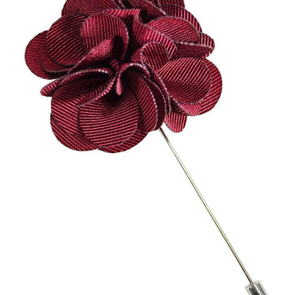 Solid Burgundy Lapel Flower Paul Malone Lapel Flower - Paul Malone.com