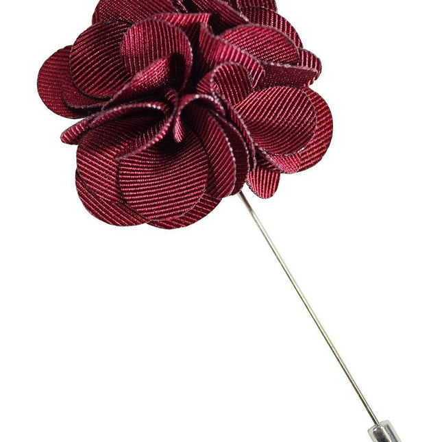 Solid Burgundy Lapel Flower Paul Malone Lapel Flower - Paul Malone.com