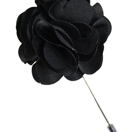 Solid Black Lapel Flower Paul Malone Lapel Flower - Paul Malone.com
