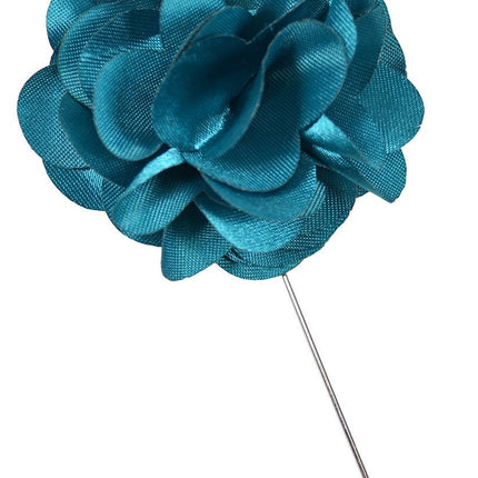 Solid Turquoise Lapel Flower Paul Malone Lapel Flower - Paul Malone.com