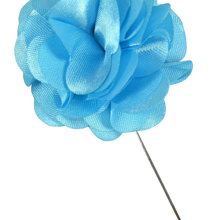 Solid Sky Blue Lapel Flower Paul Malone Lapel Flower - Paul Malone.com