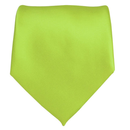 Solid Lime Green Boys Zipper Tie Brand Q Ties - Paul Malone.com