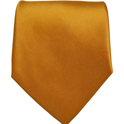 Solid Cadmium Orange Necktie and Pocket Square Paul Malone Ties - Paul Malone.com