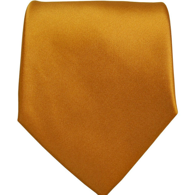 Solid Cadmium Orange Necktie and Pocket Square Paul Malone Ties - Paul Malone.com