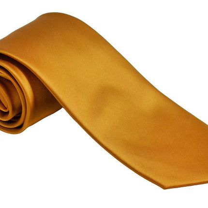 Solid Cadmium Orange Necktie and Pocket Square Paul Malone Ties - Paul Malone.com