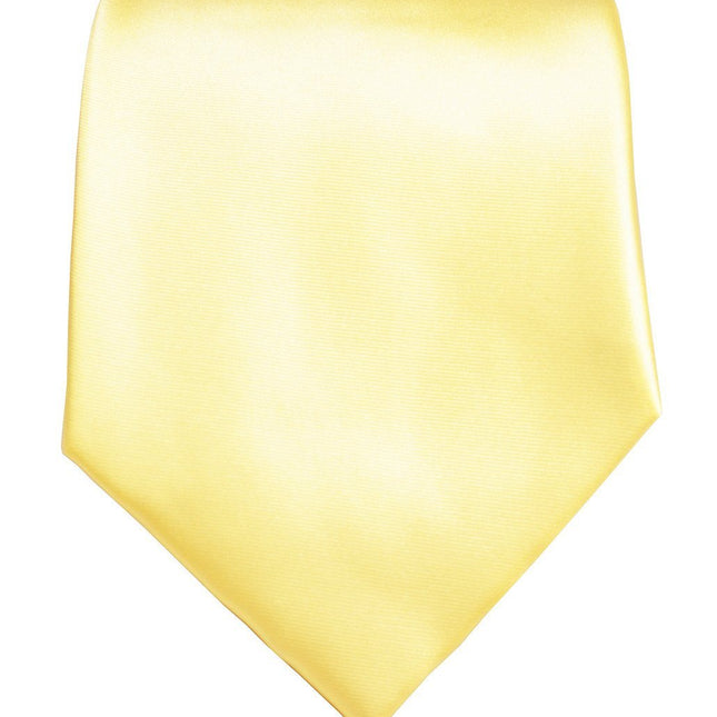 Solid Lite Yellow Necktie and Pocket Square Paul Malone Ties - Paul Malone.com