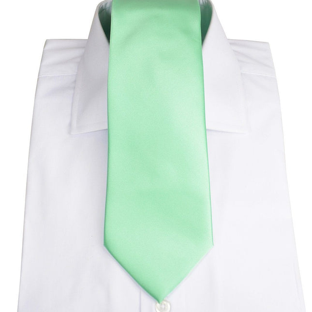 Solid Opal Necktie and Pocket Square Paul Malone Ties - Paul Malone.com