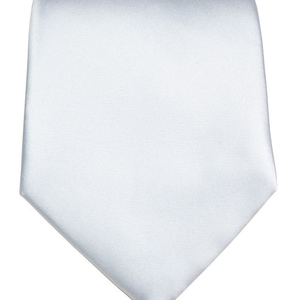 Solid Lite Silver Boys Zipper Tie Brand Q Ties - Paul Malone.com