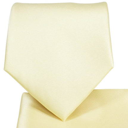 Solid Champagne Necktie and Pocket Square Paul Malone Ties - Paul Malone.com