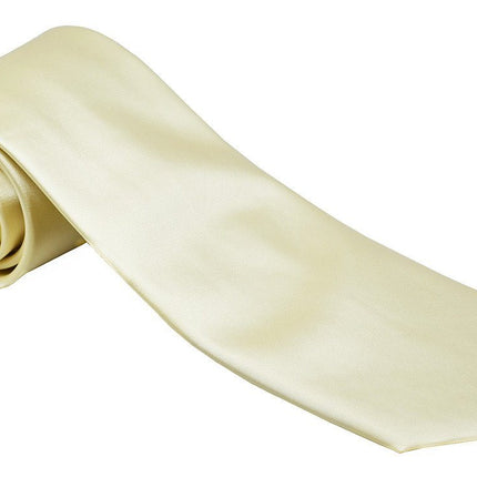 Solid Champagne Necktie and Pocket Square Paul Malone Ties - Paul Malone.com