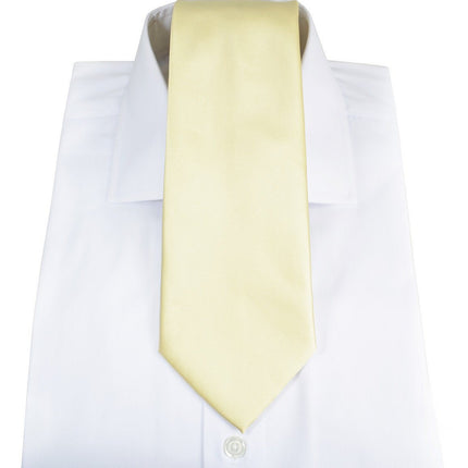 Solid Champagne Necktie and Pocket Square Paul Malone Ties - Paul Malone.com