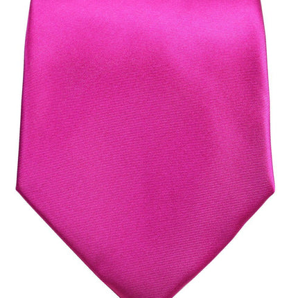 Solid Hot Pink Boys Zipper Tie Brand Q Ties - Paul Malone.com