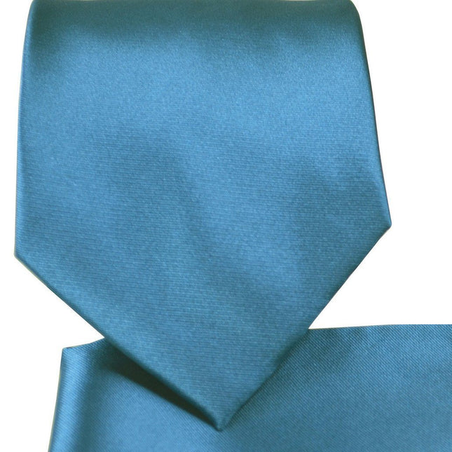 Solid Glaucous Blue Necktie and Pocket Square Paul Malone Ties - Paul Malone.com