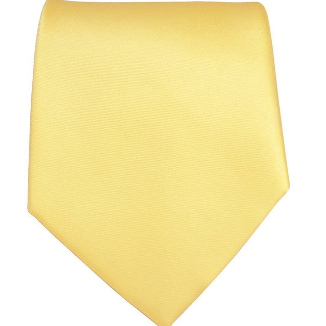 Solid Yellow Necktie and Pocket Square Paul Malone Ties - Paul Malone.com