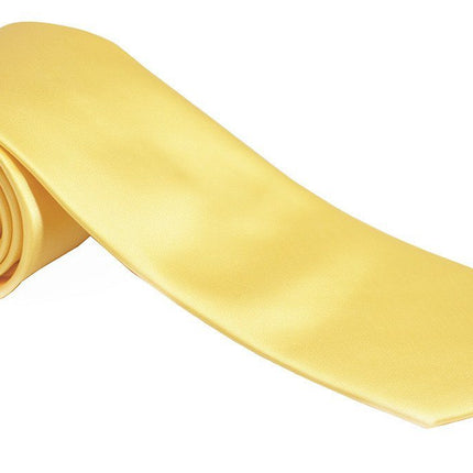 Solid Yellow Necktie and Pocket Square Paul Malone Ties - Paul Malone.com